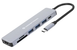Conceptronic DONN19G 7-in-1 USB 3.2 Gen 1 Dockingstation, HDMI, USB-A 3.0 x 3, SD,