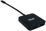 Club3D MST-Hub USB 3.2 Typ C > 2x HDMI 4K60Hz +100W PD St/Bu retail