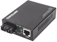 INTELLINET Gigabit PoE + Medienkonverter SC Singlemode 20km