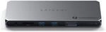 Satechi Thunderbolt 4 Dockingstation mit DisplayLink, Space Grau, ST-DT4MDM-EU