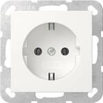 GIRA 446627 SCHUKO-Steckdose o.Krallen System 55 Reinwei&szlig; seidenmatt