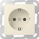 GIRA 446601 SCHUKO-Steckdose o.Krallen System 55 Cremewei&szlig; gl&auml;nzend