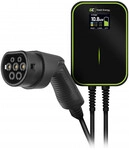 Green Cell Wallbox EV PowerBox 2x Ladebuchse mit Typ2 Ladekabel 6m 22KW 32A Schwarz