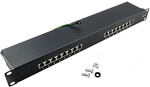Patchpannel 19"" 16 Port Cat6 STP black EconLine Logilink