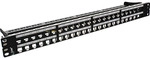 InLine&reg; Patchfeld Leerblech 48-fach, f&uuml;r RJ45 Keystone Snap-In 19/1HE, schwarz