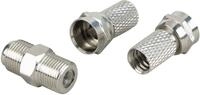 Schwaiger F-Verbinder 3 Stk 7,0mm Silber f&uuml;r Koaxialkabel
