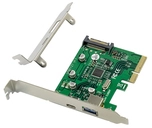 Conceptronic EMRICK USB 3.2 Gen 2 PCI-Express-Karte, 1-Port-USB-C und 1-Port-USB-A
