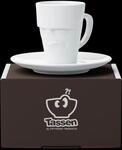 FIFTYEIGHT Espresso Mug mit Henkel 80ml - Grummelig wei&szlig;