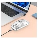 MH Transparente USB-A Funkmaus 4T weiss