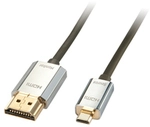Lindy 41678 HDMI-Kabel 3 m HDMI Typ A (Standard) HDMI Typ D (Mikrofon) Schwarz,
