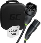 Green Cell Elektroauto Ladekabel/electric car charging cable Typ 2 22KW 32A 5m Black