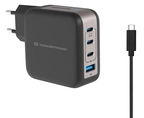 Conceptronic 4-Port 100W GaN USB-PD-Ladeger&auml;t mit USB-C-Ladekabel, USB-C x 3, USB-A