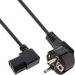InLine&reg; Netzkabel, Schutzkontakt gew. auf Kaltger&auml;test. C13 rechts abgew., 1,8m