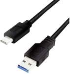Logilink USB-C Kabel 3.2 Gen1, C/M zu USB-A/M, schwarz 2 m
