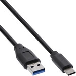 InLine&reg; USB 3.2 Gen.1x2 Kabel, USB-C Stecker an A Stecker, schwarz, 0,3m