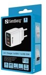 SANDBERG 2in1 Charger 1xUSB-C 1xUSB 35W