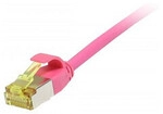 Synergy21 Patchkabel RJ45, CAT6A 500Mhz, 0,25m, magenta, U/FTP, slimline rund