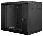 LANBERG 19 9U 600x450 Wandgeh&auml;use Glast&uuml;r (FlatPack) sw