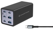 Conceptronic 6-Port 200W GaN USB-PD 3.1-Ladeger&auml;t mit USB-C-Ladekabel, USB-C x 4,