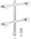 InLine&reg; Aluminium Monitor-Tischhalterung f&uuml;r 4 Monitore bis 32, 8kg