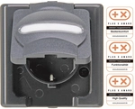 Kopp APWG Blue Electric 1033.1500.7 Schutzkontakt-Steckdose anthrazit