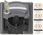 Kopp APWG Blue Electric 1034.1500.0 SCHUKO-Steckdose m. Schl. anthrazit