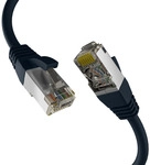 CAT8.1 SCHWARZ 0,25m RJ45 PATCHKABEL S/FTP PIMF, LSZH 2000MHZ 40GB NETZWERKKABEL