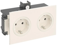 OBO BRK 2STD rws Steckdose SIGNA IN 2f RAL9010 140x82x71 rws RAL9010 6121014