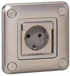 Legrand 077836 Steckdose (SK) Ber&uuml;hrungsschutz Soliroc IP20 IK10 grau