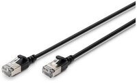 DIGITUS Patchkabel CAT 6A F/FTP Slim 0,50m schwarz