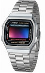 Casio A168WA Unisex-Uhr Digital mit Edelstahlarmband, silber