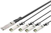DIGITUS Kabel QSFP+ to 4XSFP+ 40G DAC 5.0m schwarz