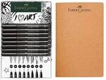 FABER-CASTELL Set Pitt Artist Pen + Sketchbook