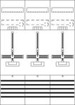 Striebel Komplettfeld 3 Z&auml;hler DF37C3 best&uuml;ckt und vorverdrahtet 1050mm BH3