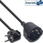 InLine&reg; Strom-Verl&auml;ngerung Schutzkontakt Stecker gewinkelt / Buchse,...