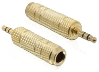 DELOCK Klinke Adapter 3,5mm -> 6,3mm St/Bu gold