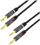 Logilink Lautsprecherkabel, 2x2.50 mm2 + Bananenstecker 3m
