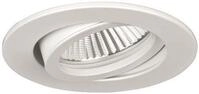 BRUM NV-Einbaustrahler mattwei&szlig; 0063.07 GU5,3 50W schwenkbar o.Sprengring DA68mm