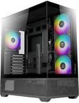 AZZA PC Gaming Geh&auml;use Tiara 501B4x ARGB USB 3.0/C Schwarz