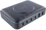 InLine&reg; Qi Powerstation Multiport Netzteil, 4x USB-C, 2x USB-A, GaN, 100W