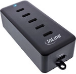 InLine&reg; 5-Port USB-C PowerHub, Ladeger&auml;t-Erweiterung, 100W, schwarz