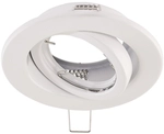 EVN Halogen-Einbauleuchte plan 517001 schwenkbar wei&szlig; DA80 D105mm ohne Fassung