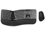 Conceptronic ERGO Kabelloses Set aus ergonomischer Tastatur und vertikaler Maus,