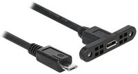 DELOCK USB-Kabel 2.0 Micro B -> Micro-B Bu/St Einbau 0