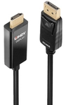 Lindy 40924 Videokabel-Adapter 0,5 m DisplayPort HDMI Typ A (Standard) Schwarz