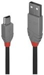 LINDY USB 2.0 Kabel Typ A/Mini-B Anthra Line M/M 0.5m