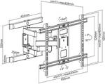 Logilink TV-Wandhalterung neigbar/schwenkbar/drehbar 37-80"