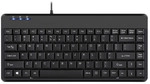 Perixx PERIBOARD-409 H, US, Mini USB-Tastatur, 2 Hubs, schwarz (US-Layout)