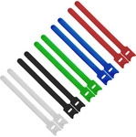 InLine&reg; Kabelbinder 12x200mm, Klett-Verschluss, 10er, 5 versch. Farben