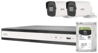 ABUS Komplett-Set mit 2 PoE TVVR36423T Mini Tube-Kameras + Rekorder